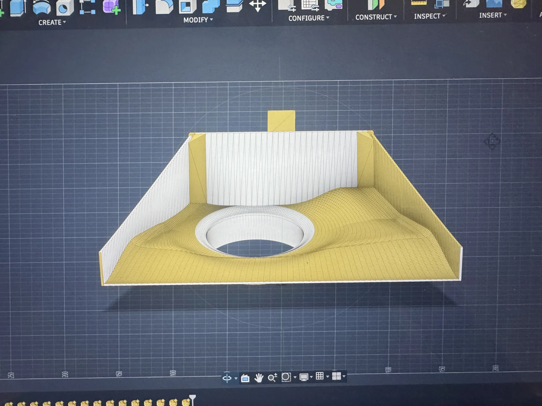CAD model of the collection scooper.