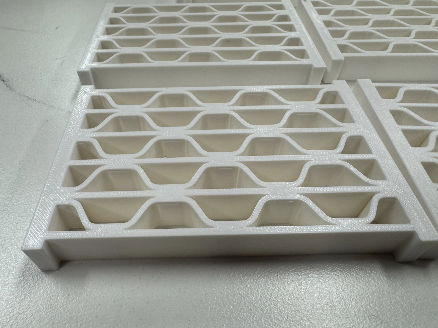 Physical 3D-printed isogrid prototypes