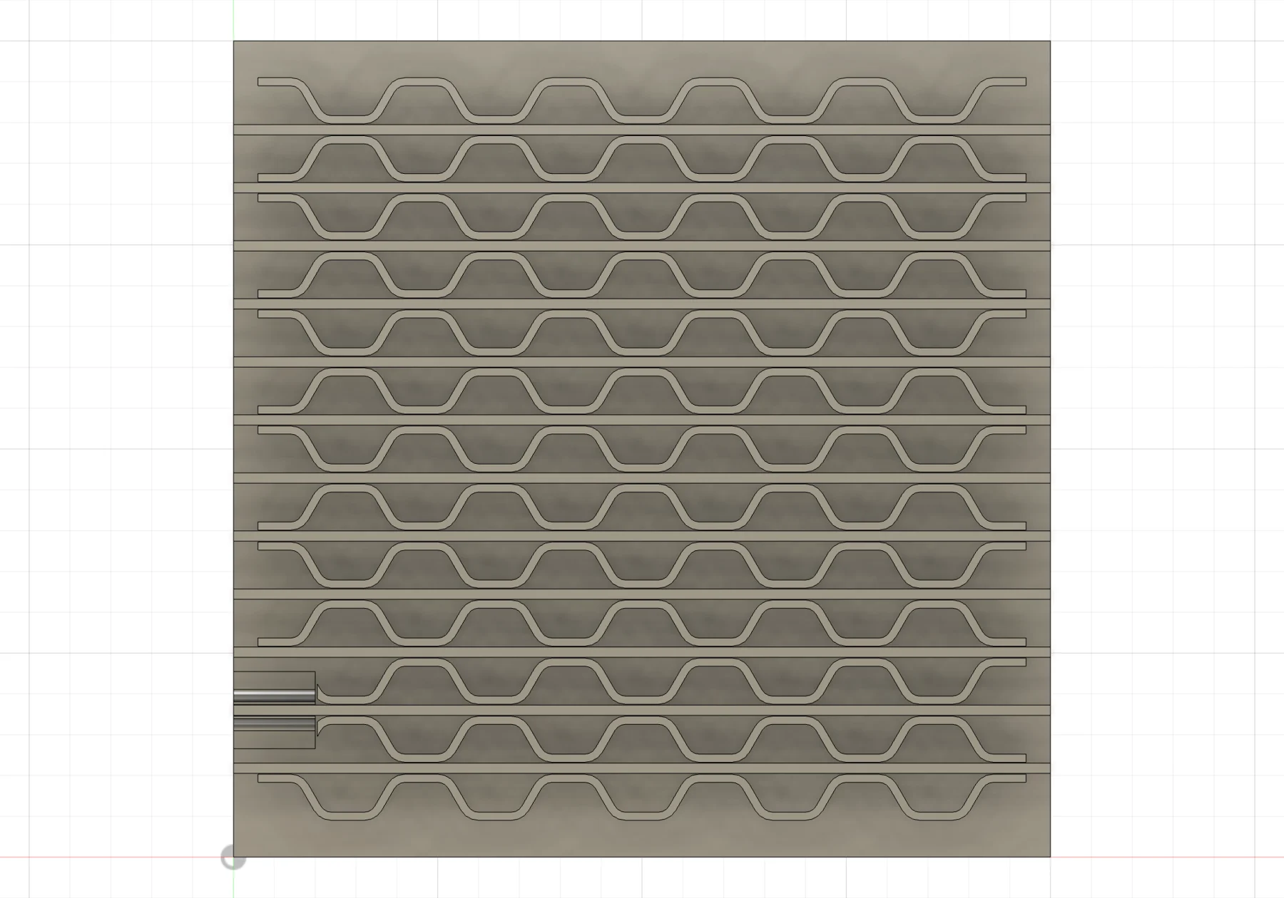 CAD exploration of the isogrid panel.