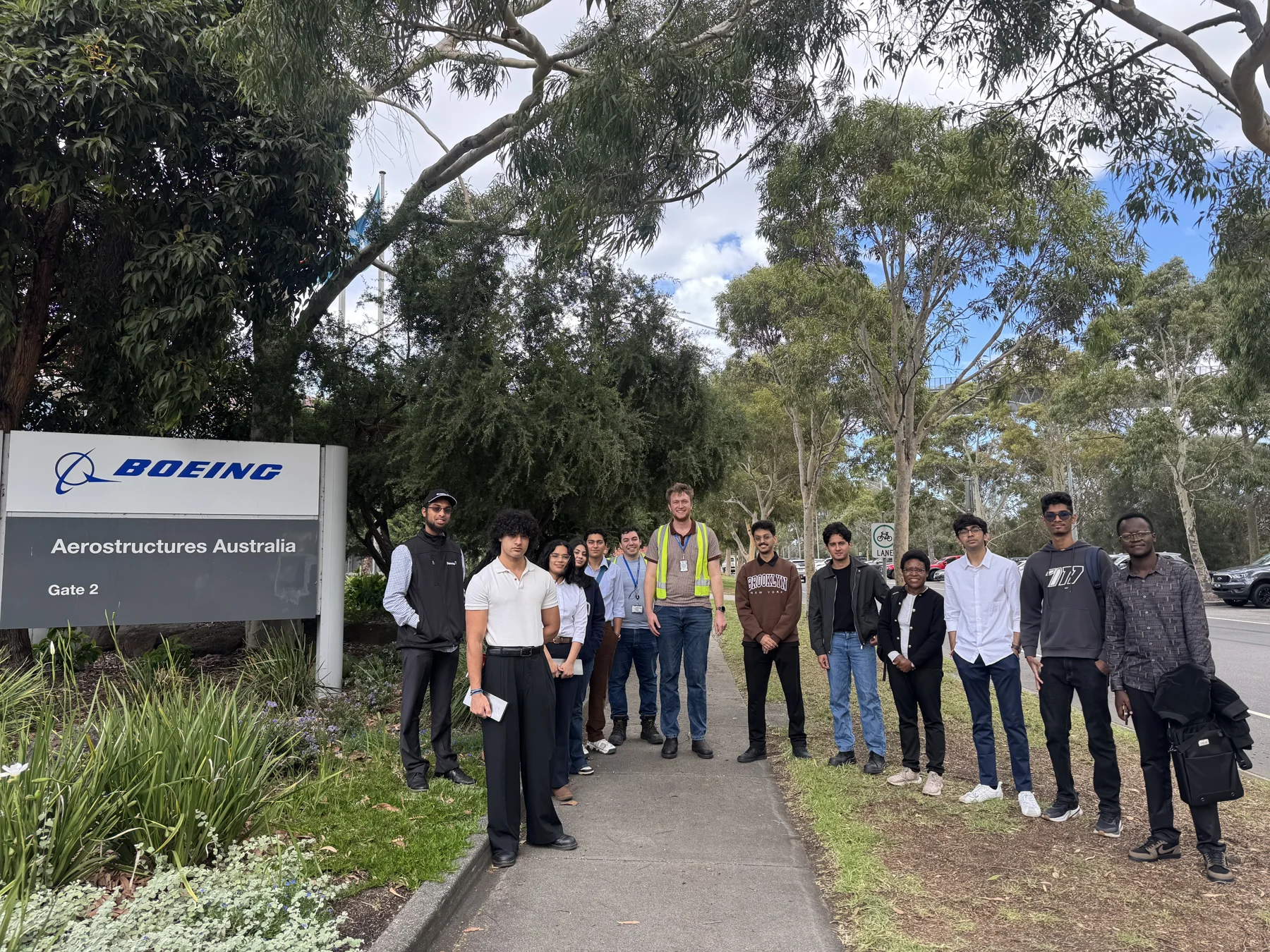 The project team at Boeing Aerostructures Australia.
